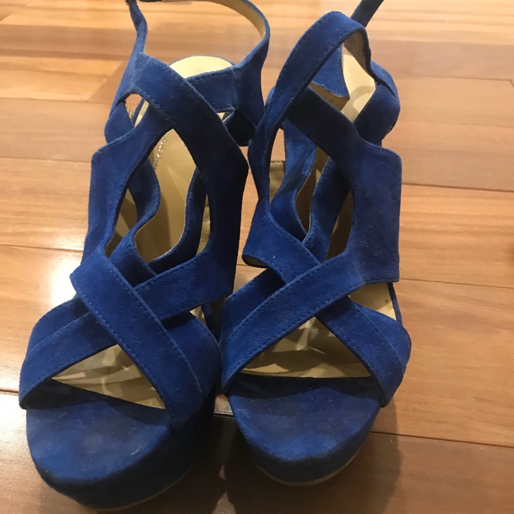 Royal Blue Kelsi Wedges size 8